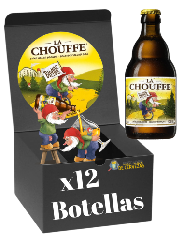 pack 12x33cl of beer brand CHOUFFE - LA CHOUFFE BLONDE , Belgian Blond style