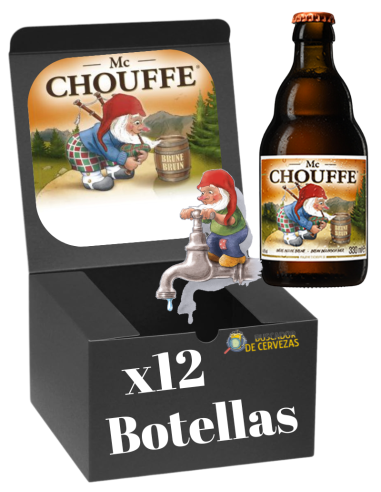 pack 12x33cl of CHOUFFE brand beer - MC CHOUFFE BRUNE, Belgian Strong Dark Ale style