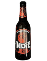 botella 33cl de cerveza de marca BREW INDIE - JUSTI, estilo Red Ale