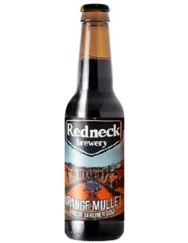 garrafa de 33cl de cerveja da marca REDNECK - ORANGE MULLET, estilo Apricot Berliner Gose