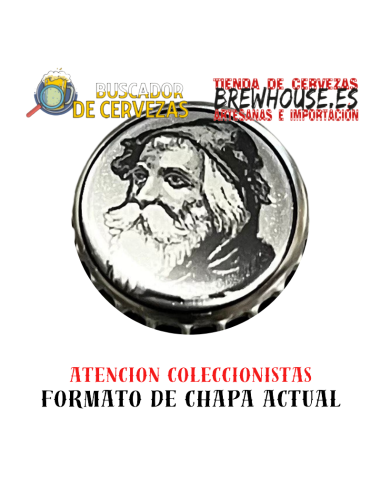 chapa de botella color plata con dibujo de marca