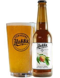 33cl bottle of beer branded YAKKA - MELOCOTÓN EN ALMÍBAR , style Fruit Belgian Triple 2
