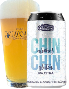 OCTAVO ARTE - CHIN-CHIN - IPA Citra (Sin Alcohol y Sin Gluten) Lata 33cl 2