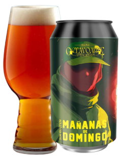OCTAVO ARTE - MAÑANAS DE DOMINGO - American Amber Ale (Sin Gluten) Lata 33cl 2