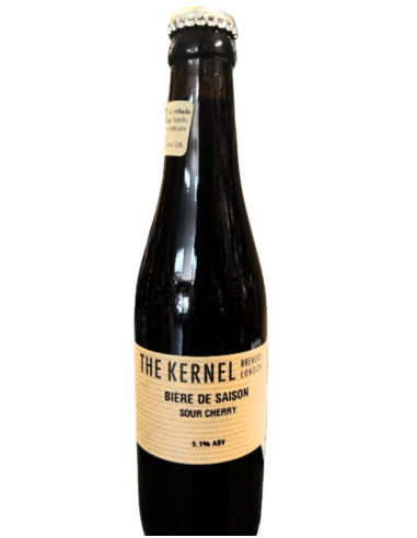 33cl bottle of beer branded THE KERNEL - SAISON SOUR CHERRY, Saison style