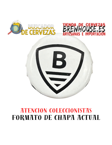 chapa de botella color blanco con dibujo de marca