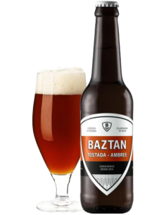 garrafa de 33cl de cerveja da marca BIDASSOA - BAZTAN, estilo European Amber Lager 2
