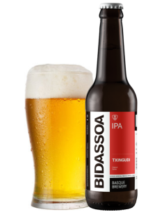 garrafa de 33cl de cerveja da marca BIDASSOA - TXINGUDI, estilo West Coast IPA 2