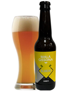 botella 33cl de cerveza de marca MALA GRISSONA - DJANGO R., estilo Witbier 2