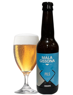 garrafa de 33cl de cerveja da marca MALA GRISSONA - HONDARRA, estilo Pils 2