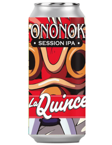 LA QUINCE lata de cerveja de 44cl com a marca - MONONOKE, estilo Session IPA (sem glúten)