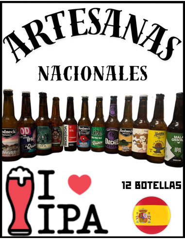 LOTE - NATIONAL IPA'S - De acordo com o stock 12 garrafas - 33cl