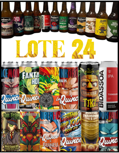 LOTE - NATIONAL IPA'S - De acordo com o stock 12 Latas 44cl + 12 Garrafas 33cl