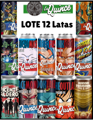 LOTE - CERVEZAS LA QUINCE ESPECIAL - 12 Latas x 44cl