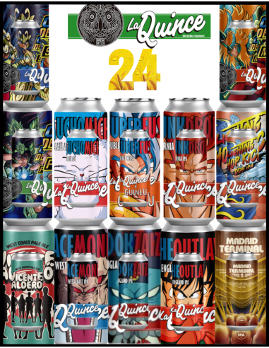 LOTE - CERVEZAS LA QUINCE ESPECIAL - 24 Latas x 44cl