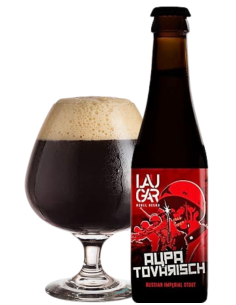 garrafa de 33cl de cerveja da marca LAUGAR - AUPA TOVARISCH, estilo Imperial Stout 2