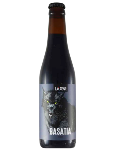 33cl bottle of beer brand LAUGAR - BASATIA, Stout style