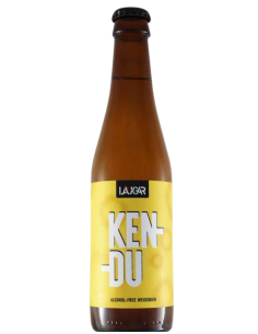 33cl bottle of beer brand LAUGAR - KENDU, Weissbier style (Alcohol Free)