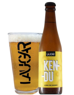 33cl bottle of beer brand LAUGAR - KENDU, Weissbier style (Alcohol Free) 2