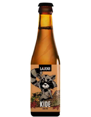 33cl bottle of beer brand LAUGAR - KIDE, style DDH IPA