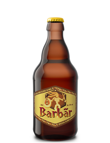 33cl bottle of beer brand BARBAR - BLONDE, Belgian Strong Pale Ale style