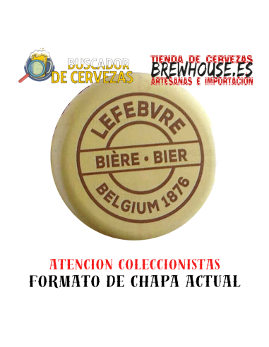 chapa de botella color crema con dibujo de marca