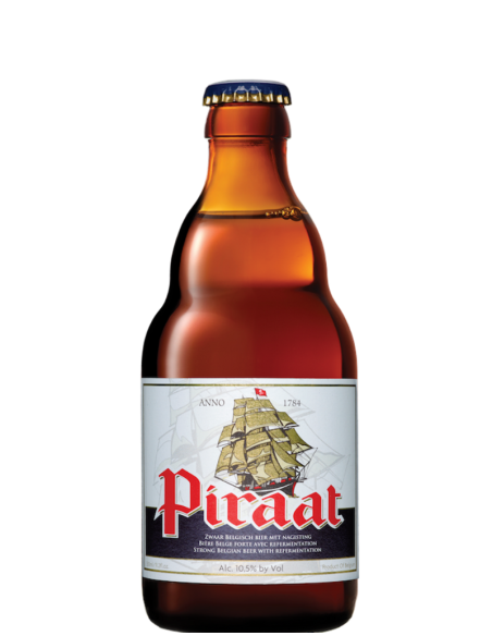 garrafa de 33cl de cerveja da marca PIRAAT - CLASSIC 1784 , estilo Belgian Strong Pale Ale