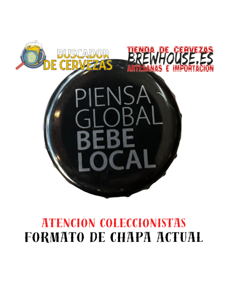 chapa de botella color negro con dibujo de marca