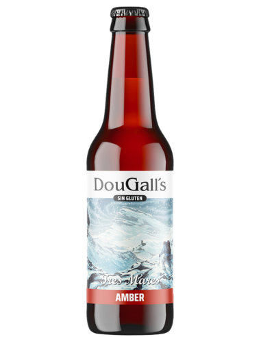 garrafa de 33cl de cerveja da marca DOUGALL'S - TRES MARES, estilo American Amber Ale (sem glúten)