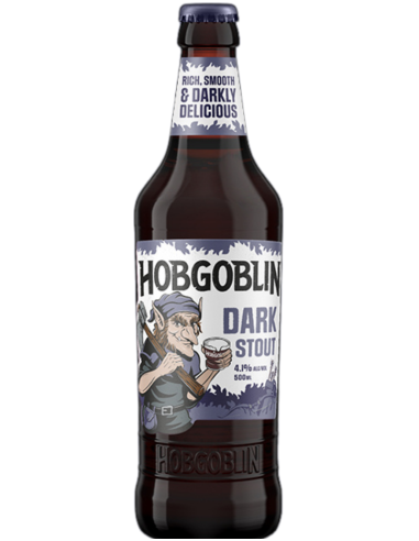 50cl bottle of MARSTON'S brand beer - HOBGOBLIN, Dark Stout style