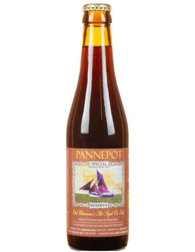 garrafa de 33cl de cerveja de marca DE STRUISE - PANNEPOT SPECIAL RESERVA 2014, estilo Belgian Dark Strong Ale