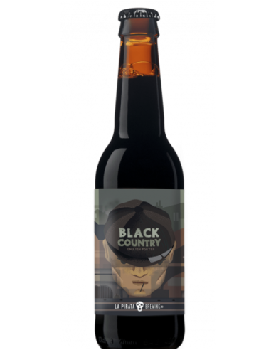 botella 33cl de cerveza de marca LA PIRATA - BLACK COUNTRY, estilo English Porter