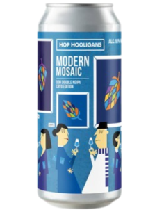 HOP HOOLIGANS - MODERN MOSAIC - DDH Double New England IPA 50cl - Buscador de Cervezas - Brewhouse