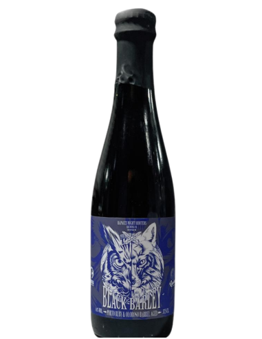 37,5cl bottle of beer branded LA QUINCE & GINEU - BLACK BARLEY, PortoRuby & Oloroso Barrel Aged style