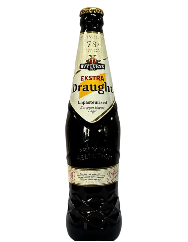 50cl bottle of ŠVYTURYS - EKSTRA DRAUGHT EUROPEAN brand beer, Export Lager style