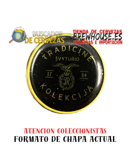 chapa de botella color negro con dibujo de marca