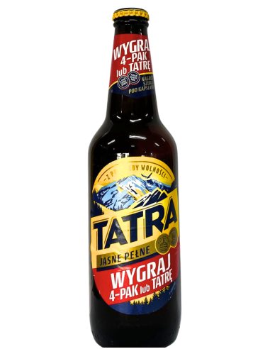 50cl bottle of beer brand TATRA - JASNE PEŁNE , European Pale Lager style