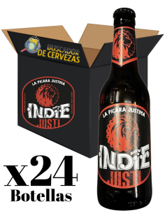 BREW INDIE - PICARA JUSTI -Red Ale 24x33cl - Buscador de Cervezas - Brewhouse