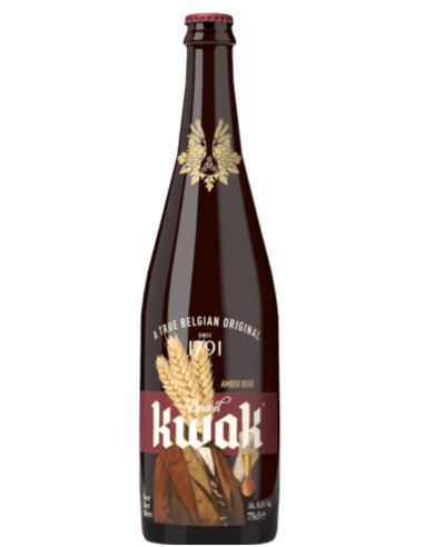 75cl bottle of KWAK - PAUWEL brand beer, Belgian Strong Dark Ale style