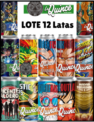 LOTE - CERVEZAS LA QUINCE ESPECIAL - 12 Latas x 44cl