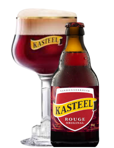 botella 33cl de cerveza de marca KASTEEL - ROUGE, estilo Strong Fruit Beer 2