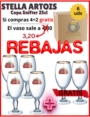 STELLA ARTOIS - Copa Snifter - 6 Unidades 25cl