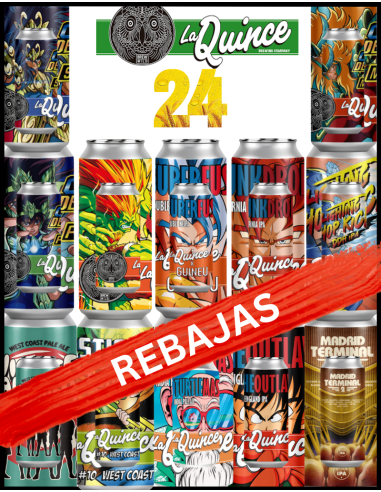 LOTE - CERVEZAS LA QUINCE ESPECIAL - 24 Latas x 44cl