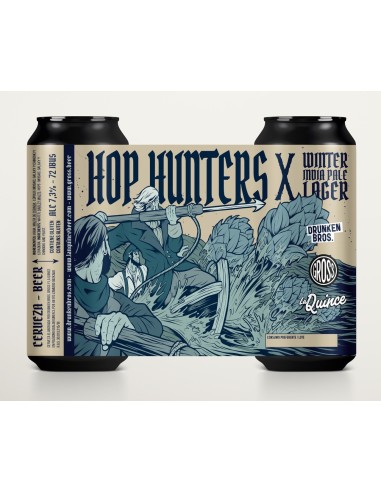 LA QUINCE & GROSS & DRUNKEN BROSS - HOP HUNTERS X - Indian Pale Lager 44cl can