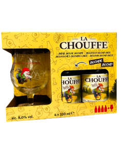 CHOUFFE  - BLOND PACK - Belgian Blond 4x33CL + 1Copa Snifter - Buscador de Cervezas - Brewhouse