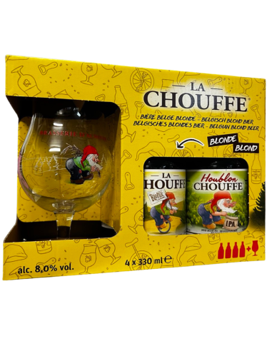 CHOUFFE  - DISCOVERY PACK - 4x33CL + 1Copa Snifter