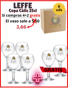 LEFFE (PIE TALLADO) - Copa Cáliz - 6 Unidades 25cl