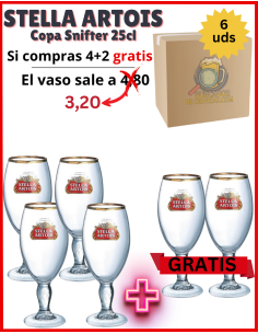 STELLA ARTOIS - Copa Snifter - 6 Unidades 25cl