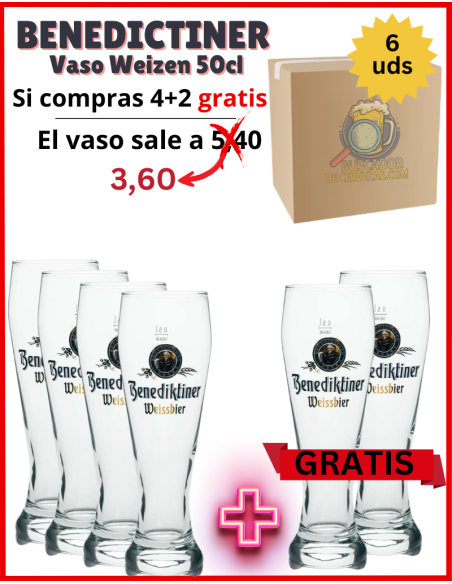 BENEDICTINER - Copo Weizen - 6 unidades 50cl