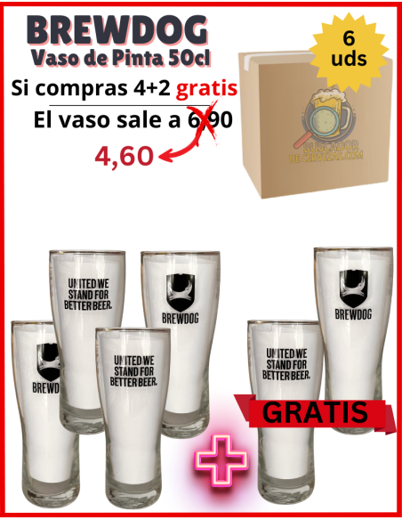 BREWDOG - Copo para cerveja - 6 unidades 50cl